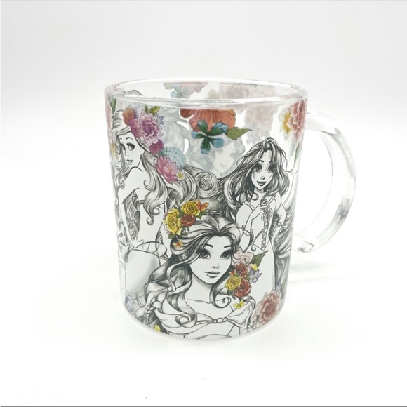 Disney Princesses Clear Glass Mug 17.5 oz - Picture 4 of 5